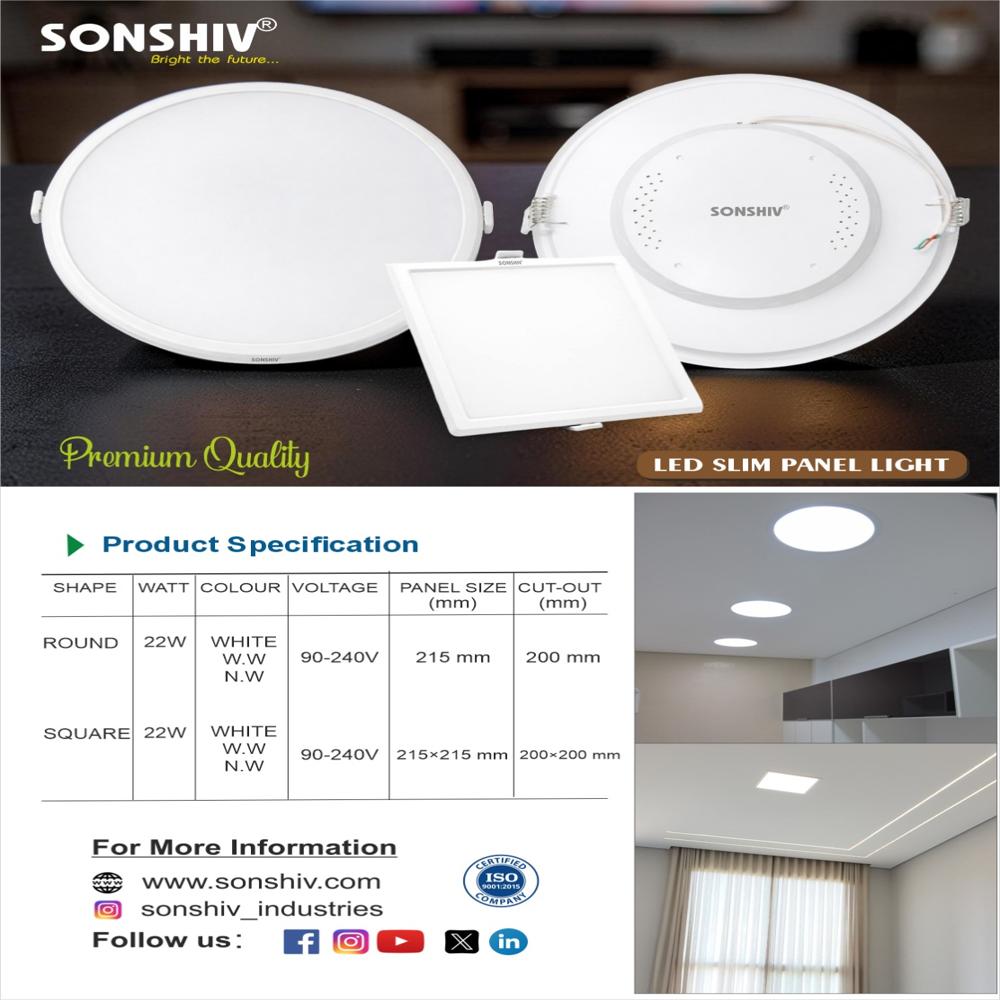 Led Slim Panel Light 15w - Color: White