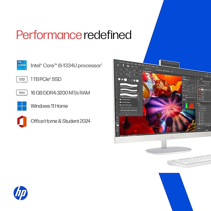 HP All-in-One, CORE I 5 / 13th GEN / MODLE- 27-CR0417IN