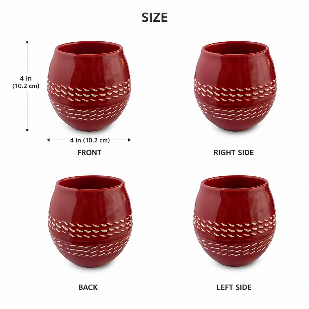 Cricket Ball Shaped Tea Cup