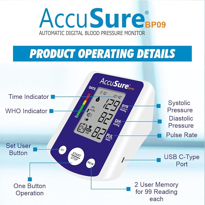 AccuSure BP09 Digital Blood Pressure Monitor