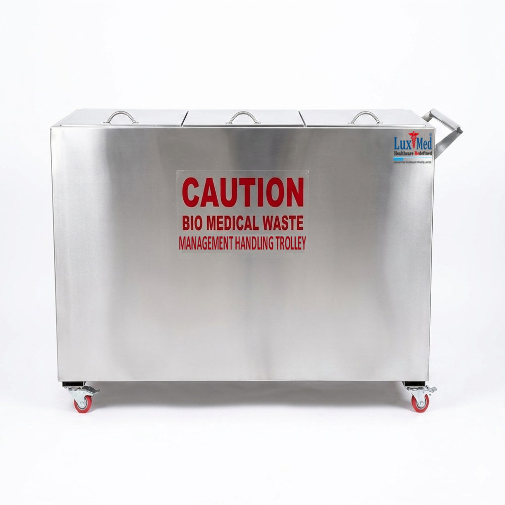 Luxmed Biomedical Waste Transport Trolley - Dimension (l*w*h): 750 X 500 X 900 Mm (approx.)