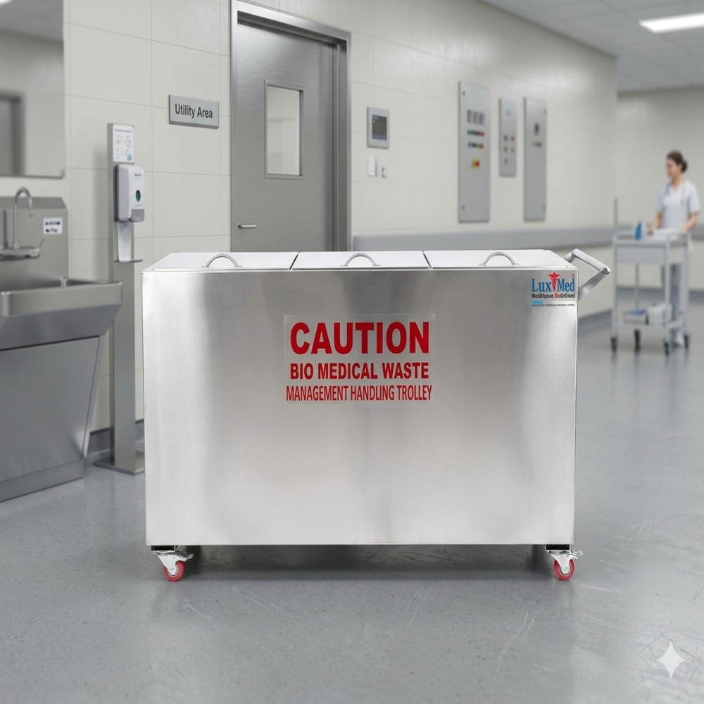 LuxMed Biomedical Waste Transport Trolley 