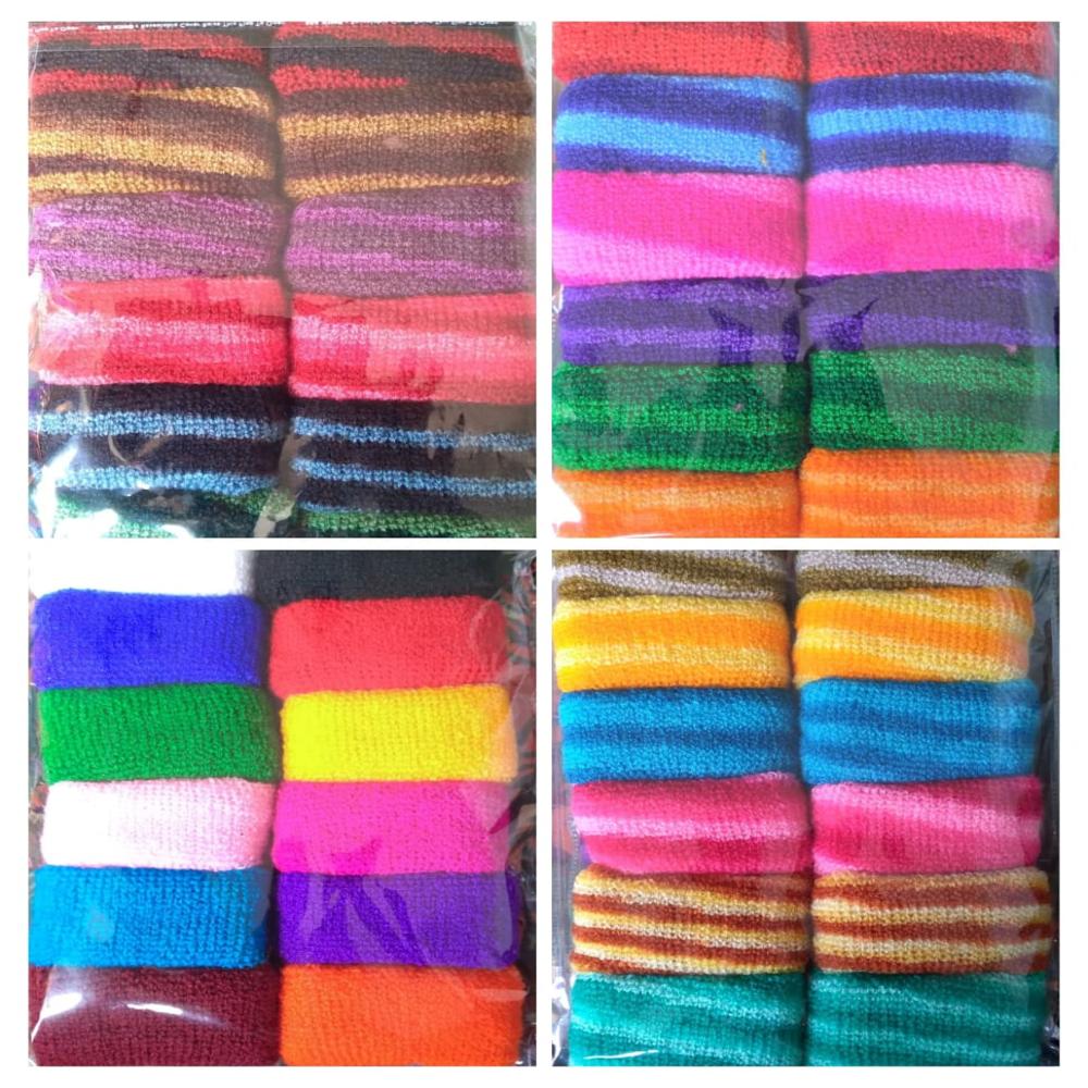 Acrylic cotton Black Rubber Hair Band
