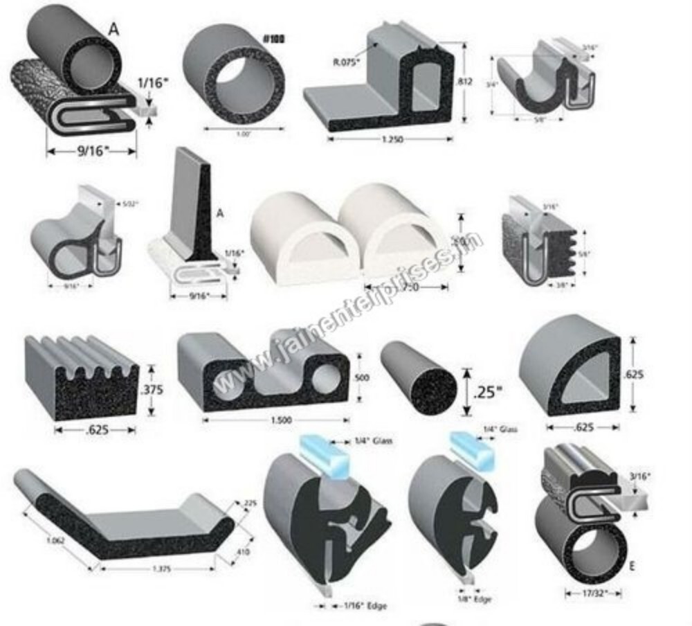 Flocked Rubber Channel - Flocked Rubber, Variable Dimensions, Black, Shore A 60 Hardness, -20â°c To 80â°c Temperature Range | Excellent Weather Resistance, Durable, Dimensional Precision, Multipurpose Usage