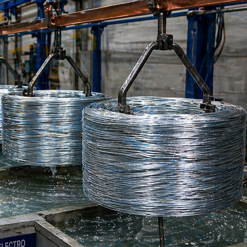 Electro Galvanized Wire - Mild Steel 1-5mm Silver, 20-30 g/m2 Coating | High Corrosion Resistance, Cold Drawn, IS 280 ASTM A641