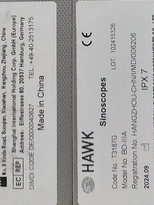 Hawk Ent Surgical Sinoscope - Material: Stainless