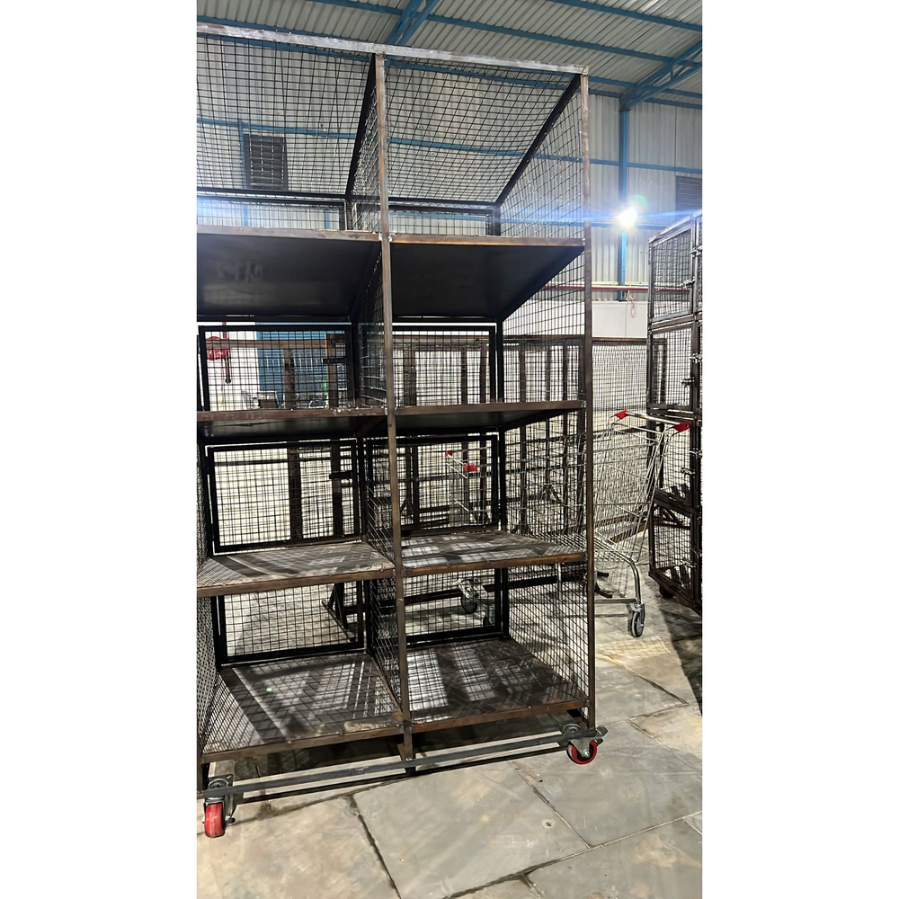 Steel Folding Logistic Rolling Cage Trolley