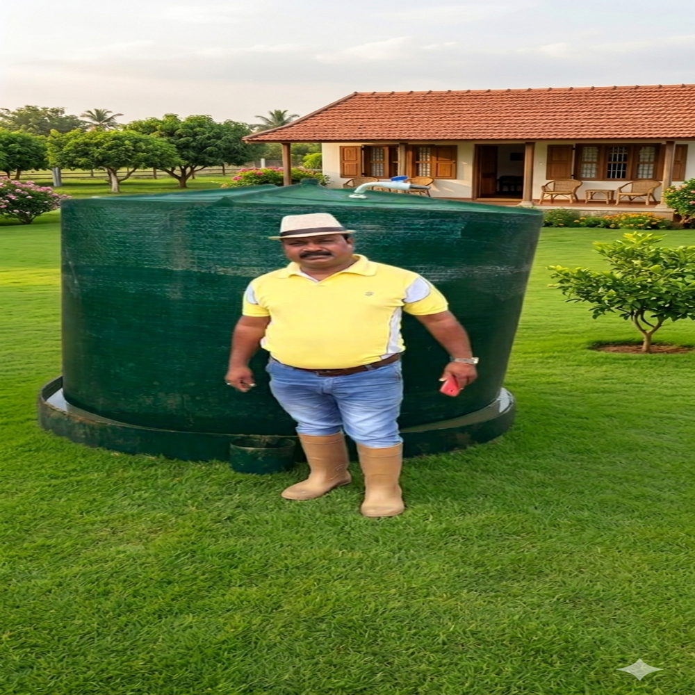12 cubic meter FRP biogas plant for Hotel, resorts, industries and Institutions