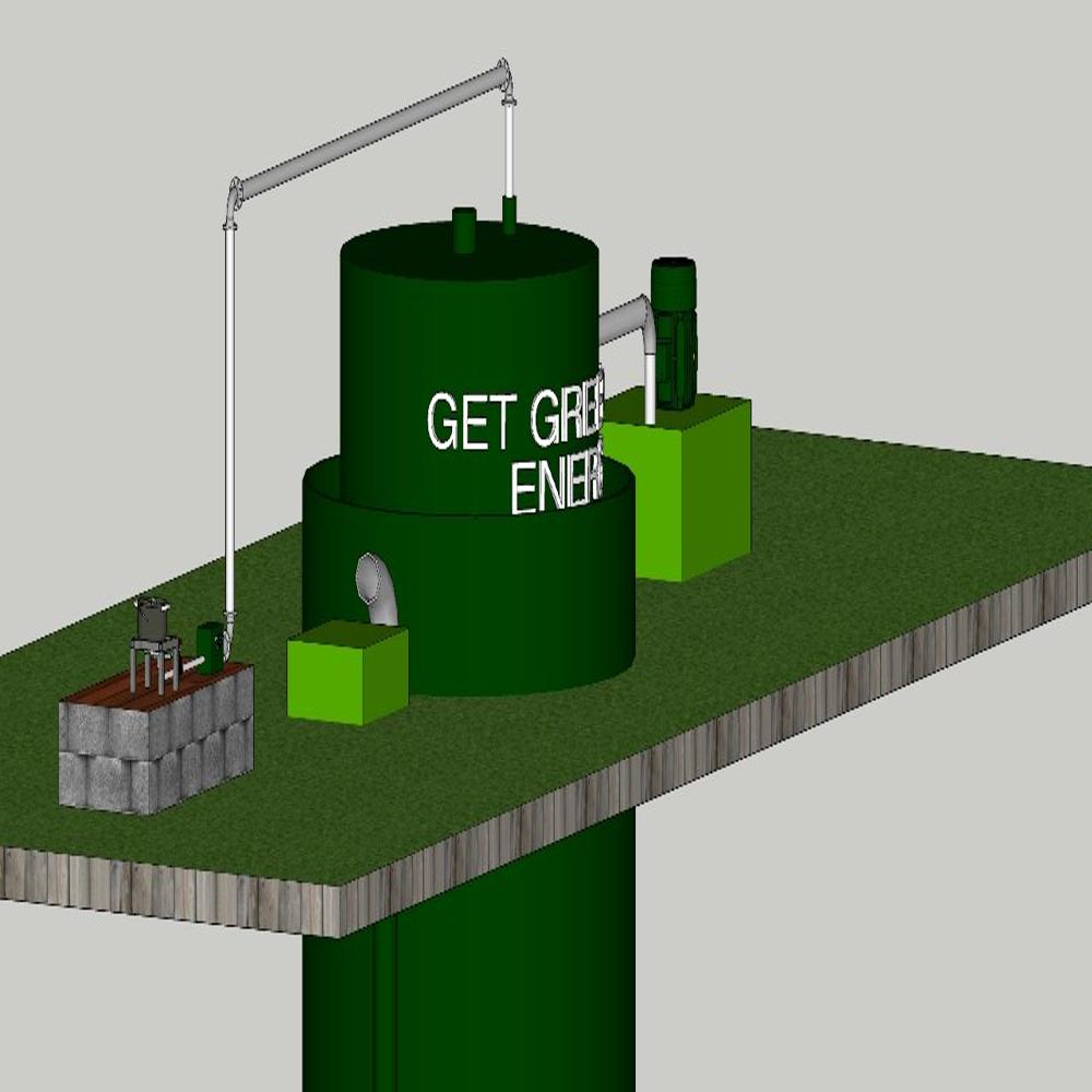 20 cubic meter biogas plant for 160 kgs food waste
