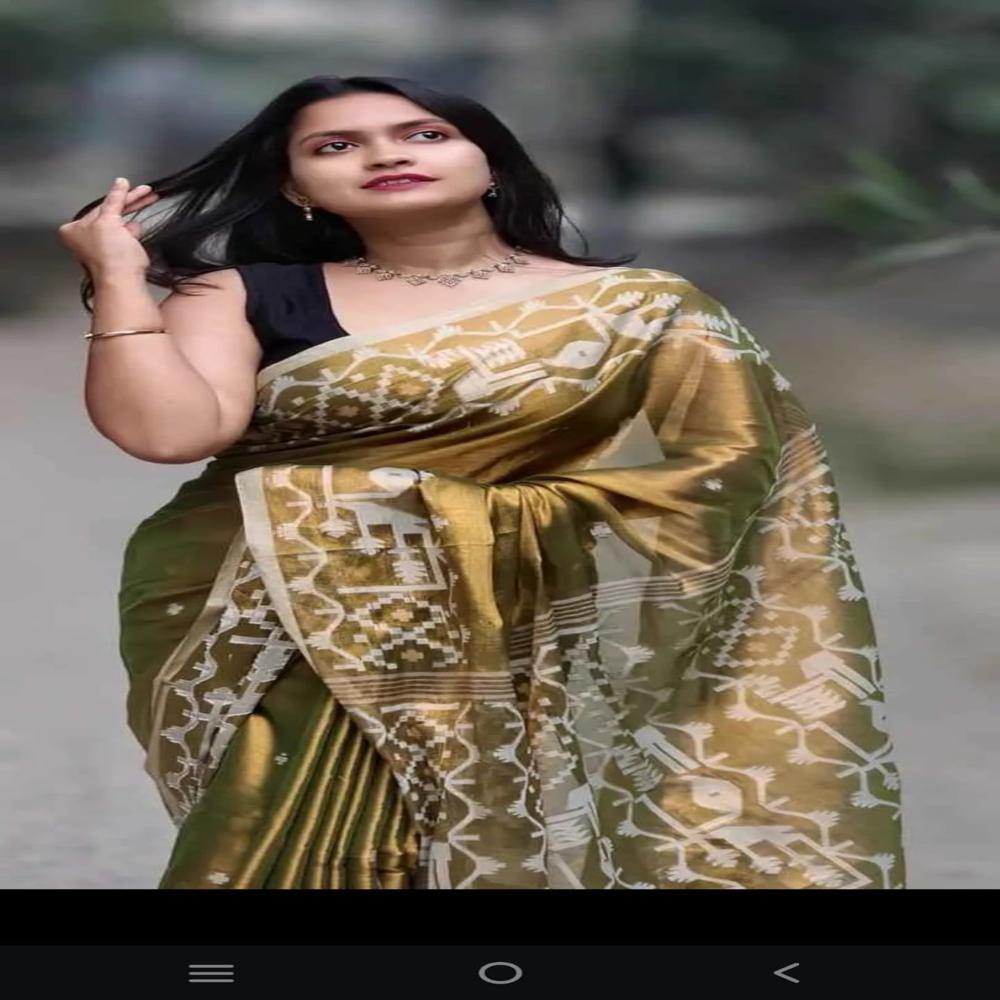 Slub Cotton Shuly Embroidery Saree