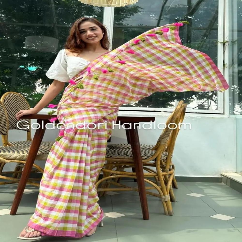 Mall Cotton Chak Saree
