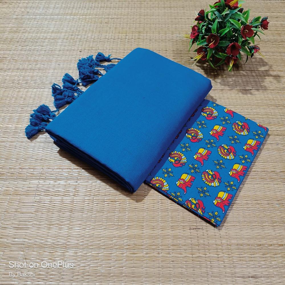 Khadi cotton saree with bp