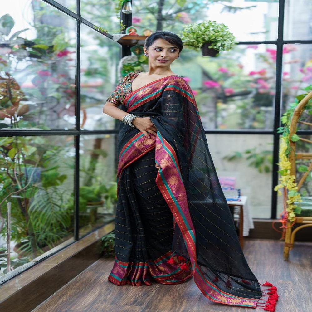Mall Cotton Saree With Bp - Color: All Colours