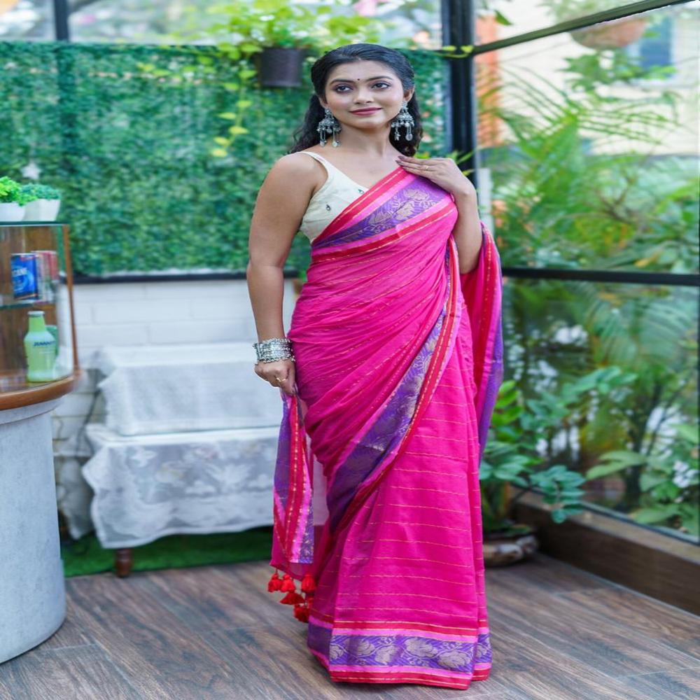 Mall cotton saree with bp
