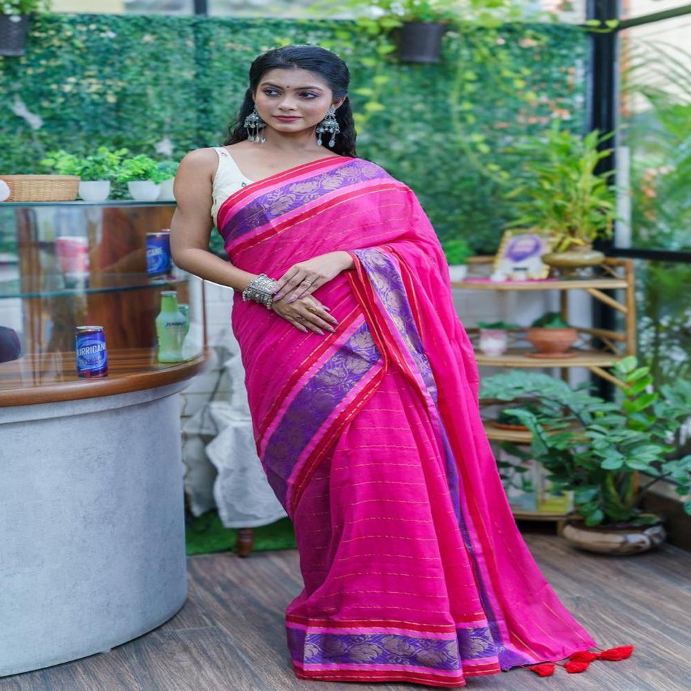 Mall cotton saree with bp