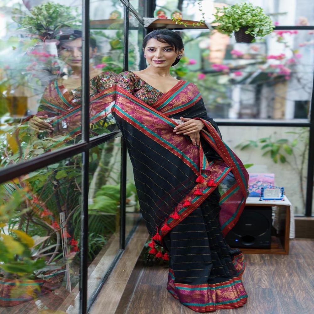 Mall cotton saree with bp