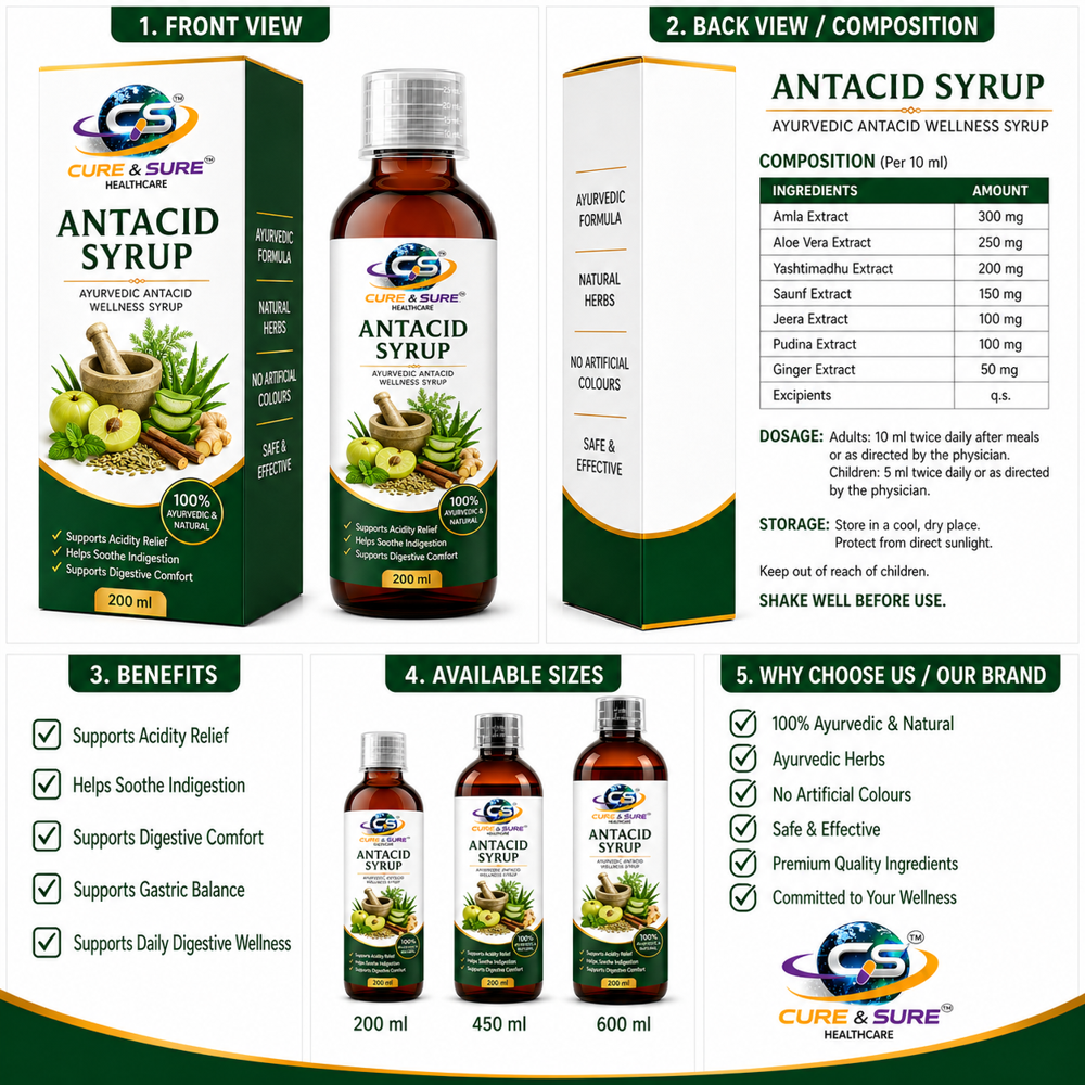 Ayurvedic Antacid Syrup Third Party Manufacturing