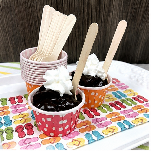 Wooden Ice Cream Disposable  Spoon
