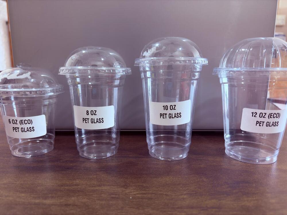 Disposable pet glass