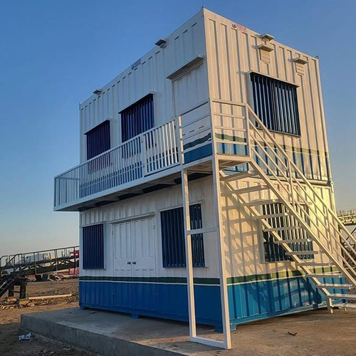 30X10X20 Double Story Portable Office Cabin - Color: Exterior Customizable (Standard White/Grey With Colored Trims As Per Requirement)