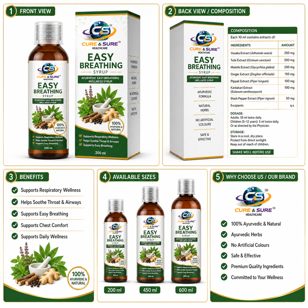 Ayurvedic Easy Breathing Syrup Third Party Manufacturing