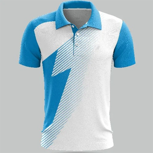 Sublimation T-Shirt - Color: Blue & White