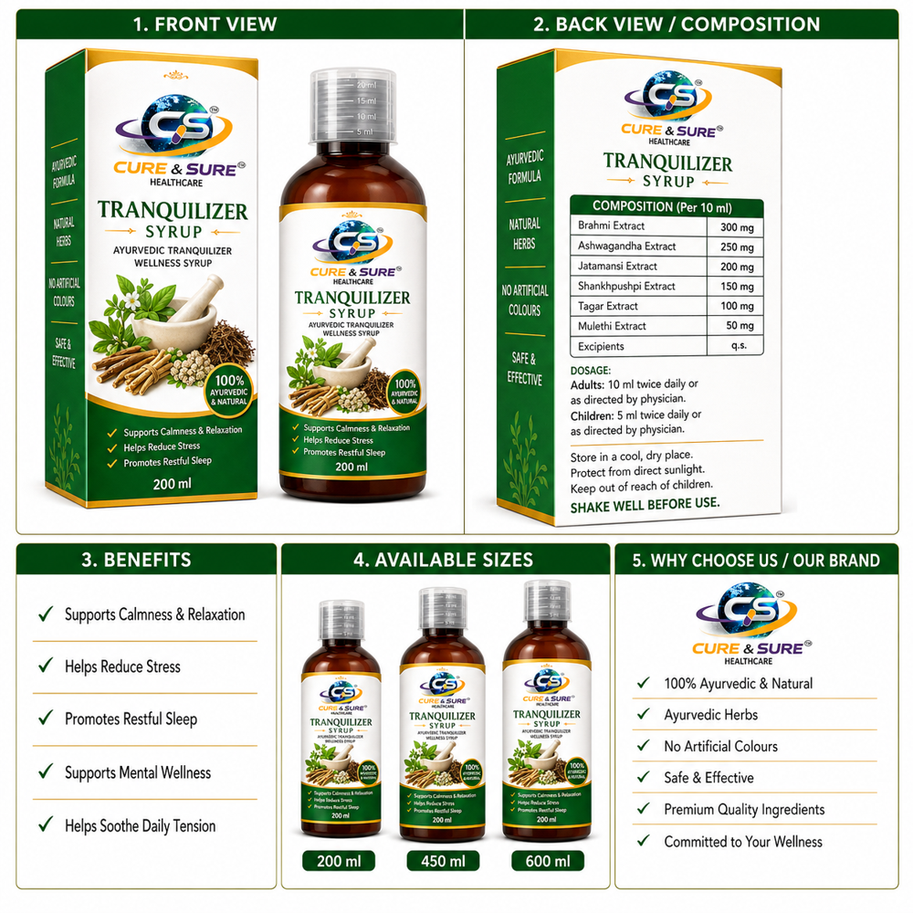 Ayurvedic Tranquilizer Syrup Third Party Manufacturing