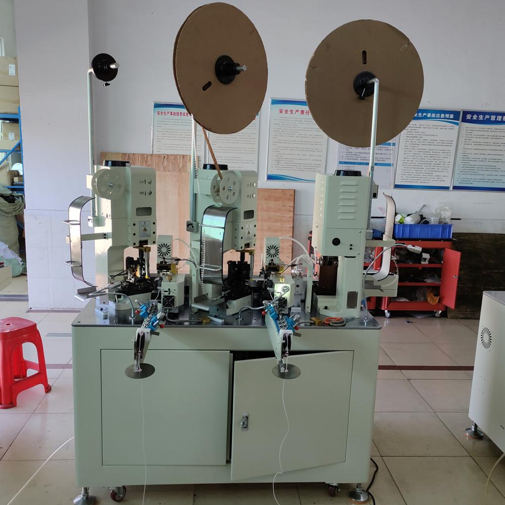 Automatic three-in-one wire cutting, stripping and terminal crimping machine