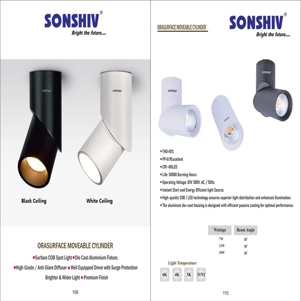 SURFACE MOVEABLE CYLINDER LIGHT