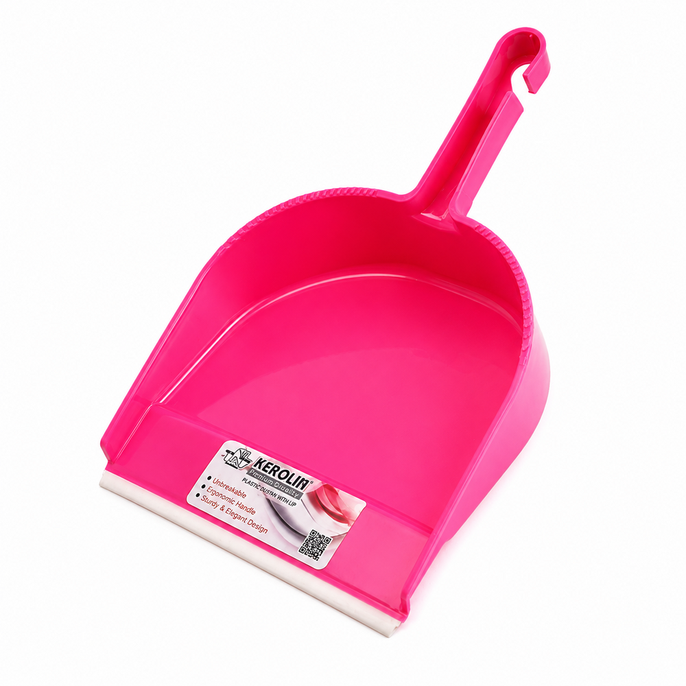 Plastic Dustpan - Polypropylene 26x21x7 cm Blue | Ergonomic Grip Flat Tapered Edge Chemical Resistant