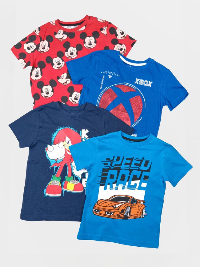 B16630 | REDTAG Boys Printed T-Shirts Assorted