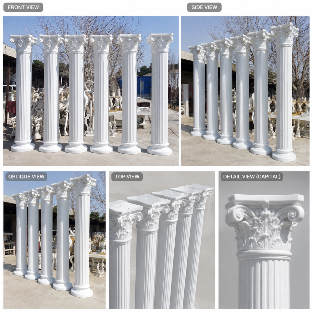White GRC Column