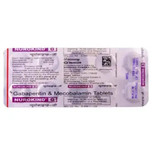 Nurokind-G Gabapentin Methylcobalamin Tablet, Neuropathic Pain Treatment Medicine