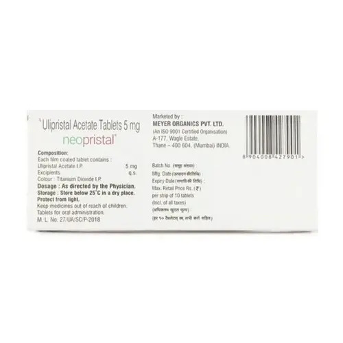 Ulipristal Acetate 5 Mg Tablets