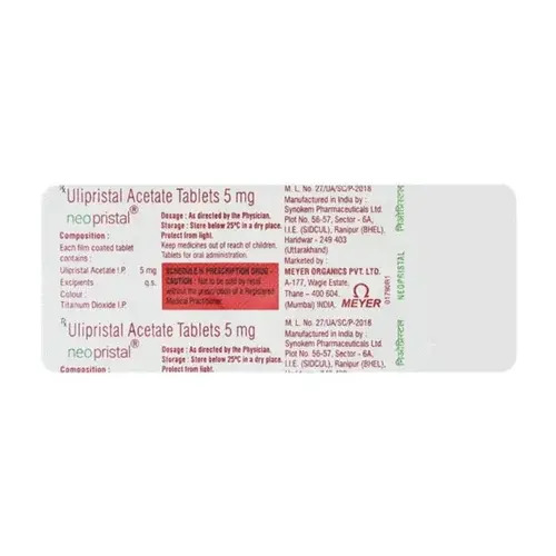 Ulipristal Acetate 5 Mg Tablets
