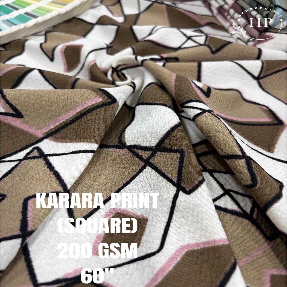KARARA (Square) 200 GSM Structured Knit Polyester Lycra Fabric for T-Shirts & Co-Ord Sets