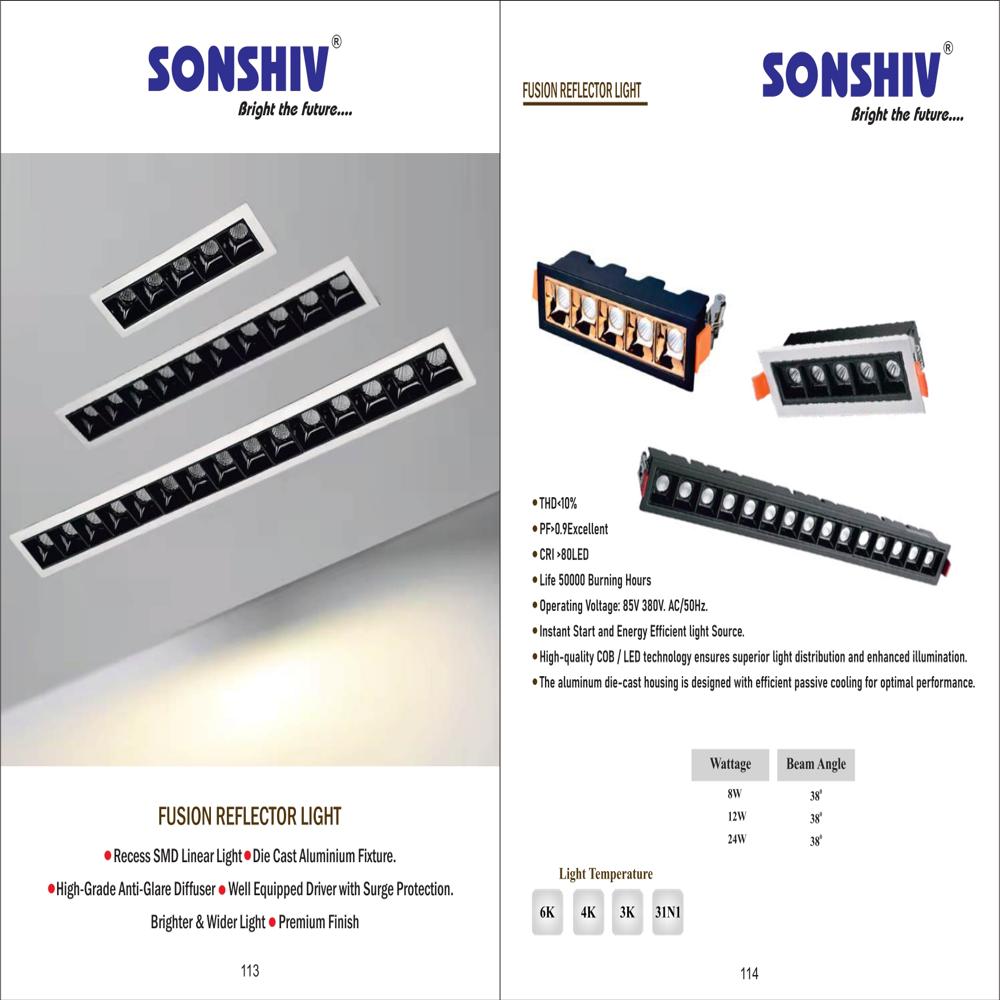 Fusion Reflactor Light - Body Material: Aluminum