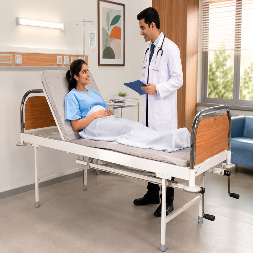 Sunmica Panel Hospital Fowler Bed