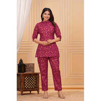 Aarohi Floral Feeding Maternity Co-ord Set - Bust Size: 38