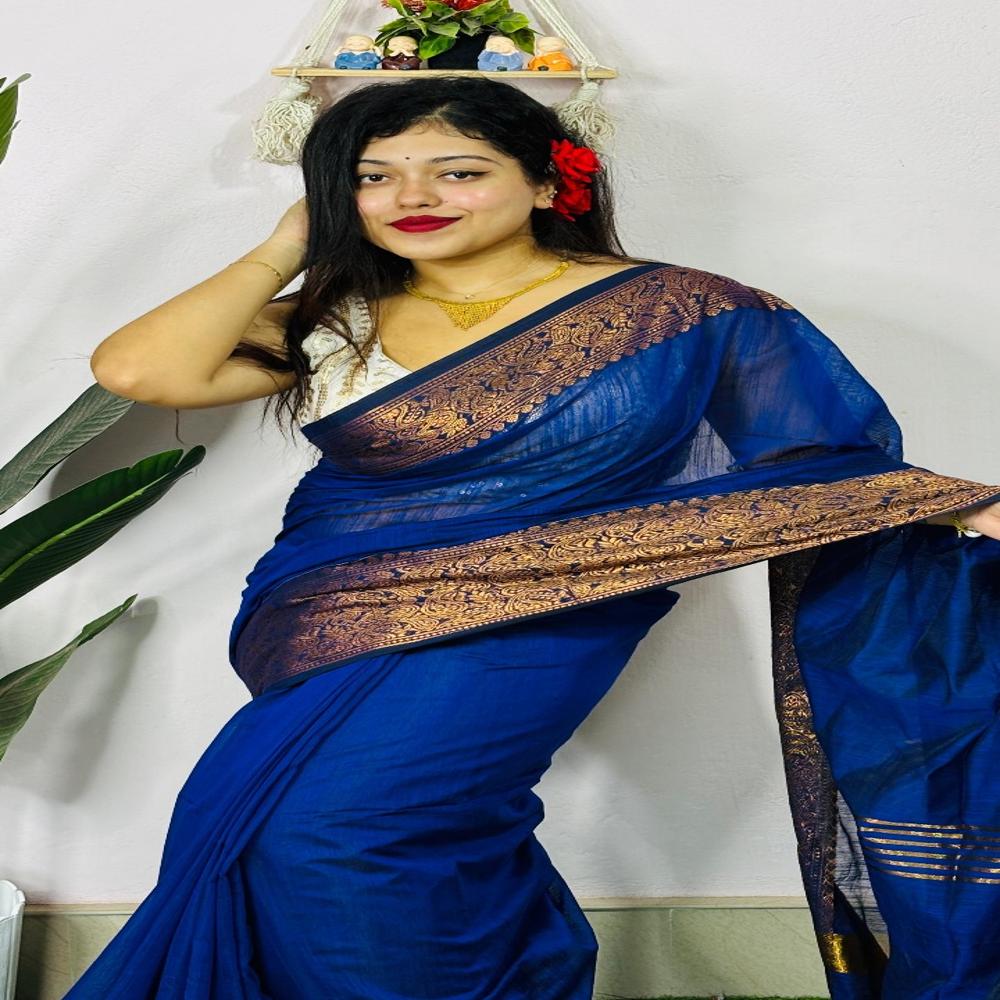 Handloom Viscos Saree - Color: Malti