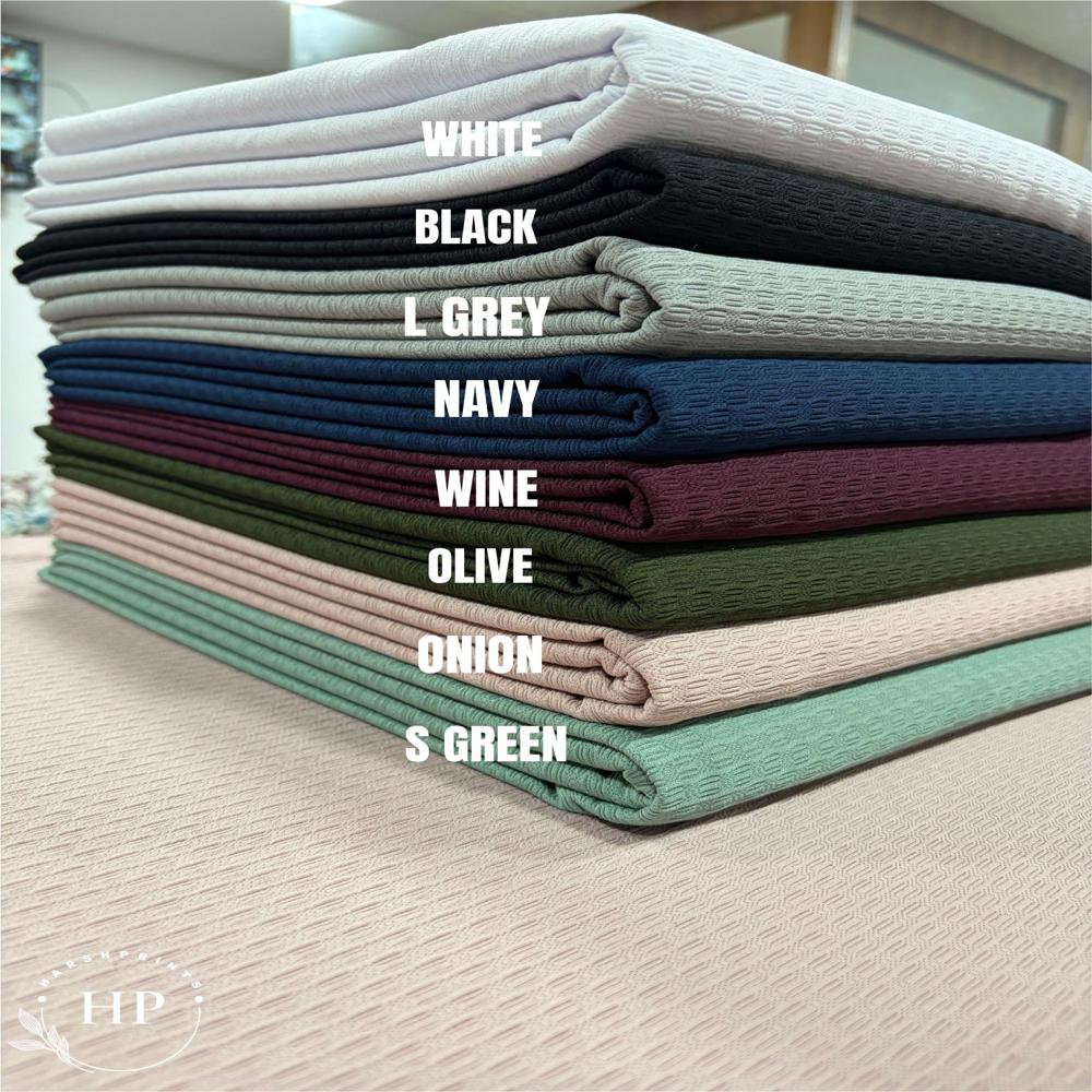 Bird Eye 190 GSM Structured Knit Polyester Lycra Fabric for T-Shirts & Co-Ord Sets