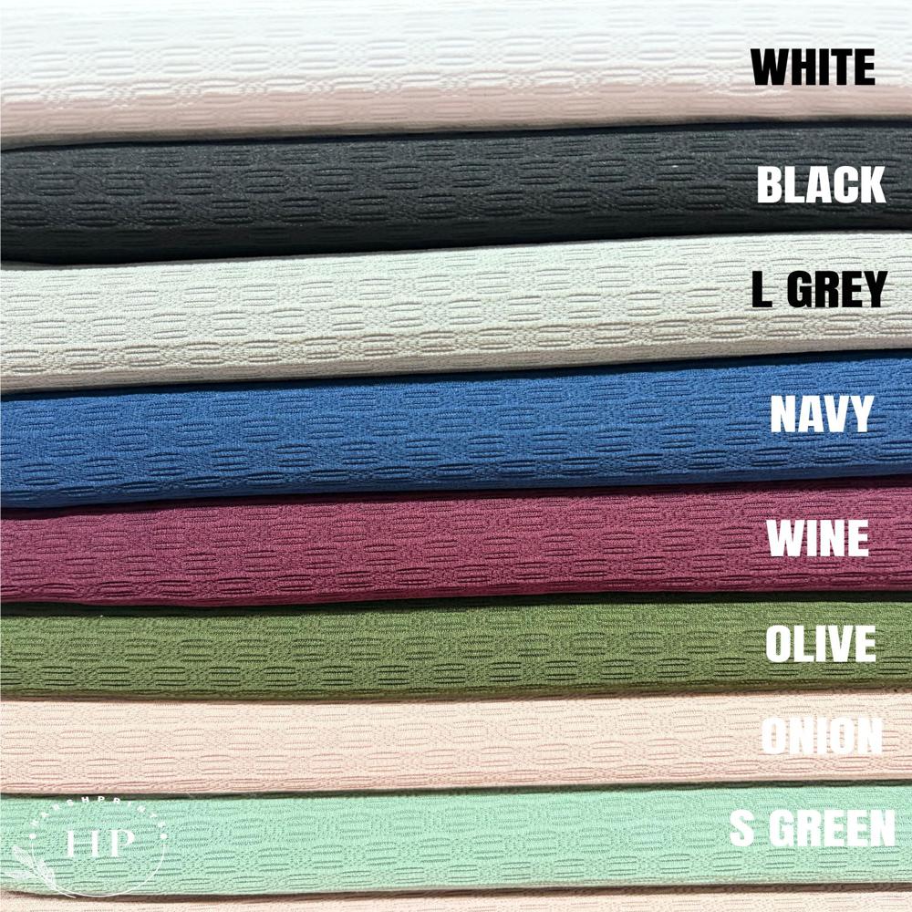 Bird Eye 190 GSM Structured Knit Polyester Lycra Fabric for T-Shirts & Co-Ord Sets