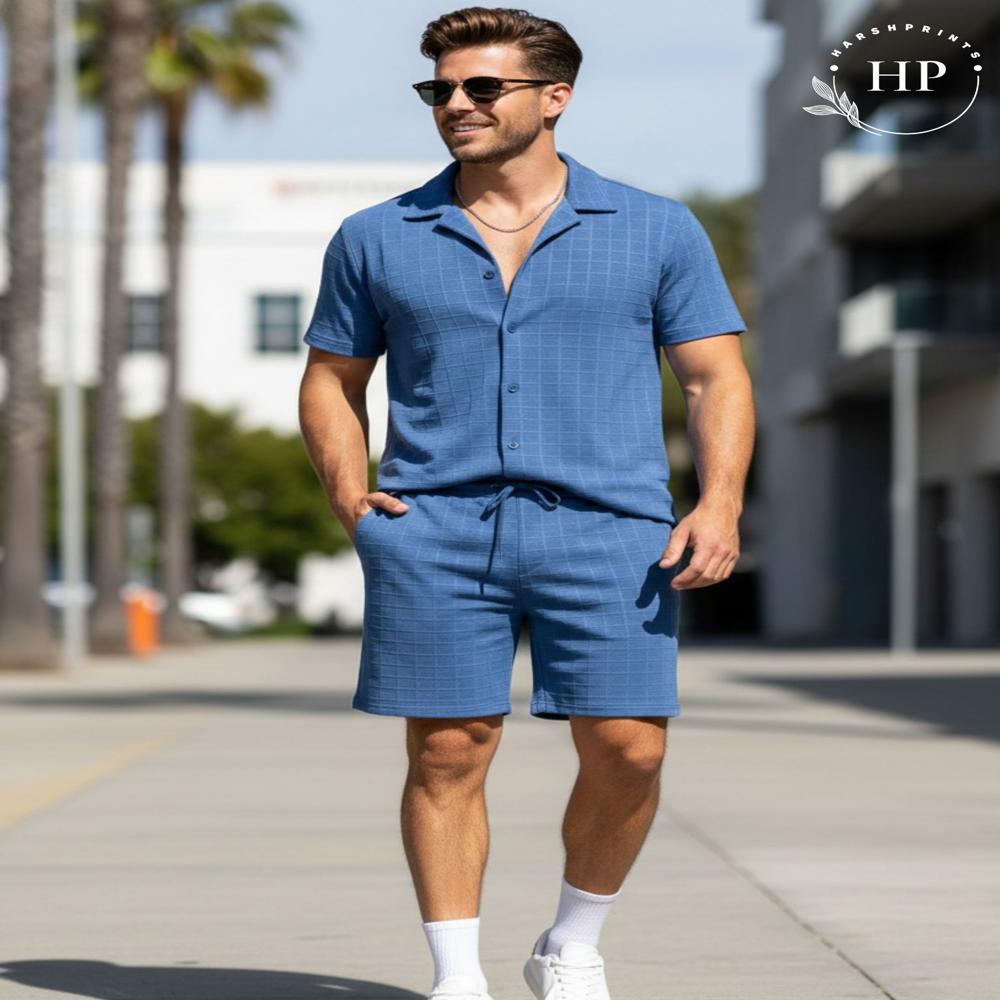 Biscuit Pie Structured Knit 190 GSM Polyester Lycra Fabric for T-Shirts & Co-Ord Sets