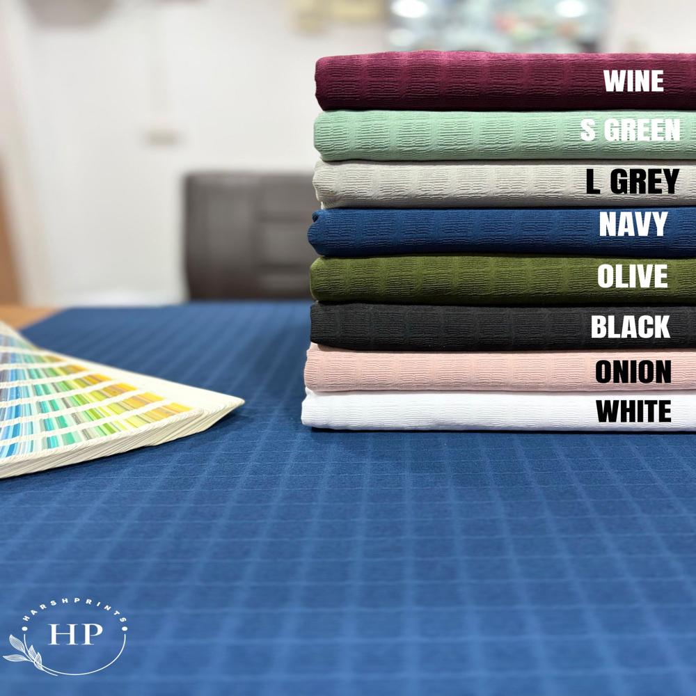 Biscuit Pie Structured Knit 190 GSM Polyester Lycra Fabric for T-Shirts & Co-Ord Sets