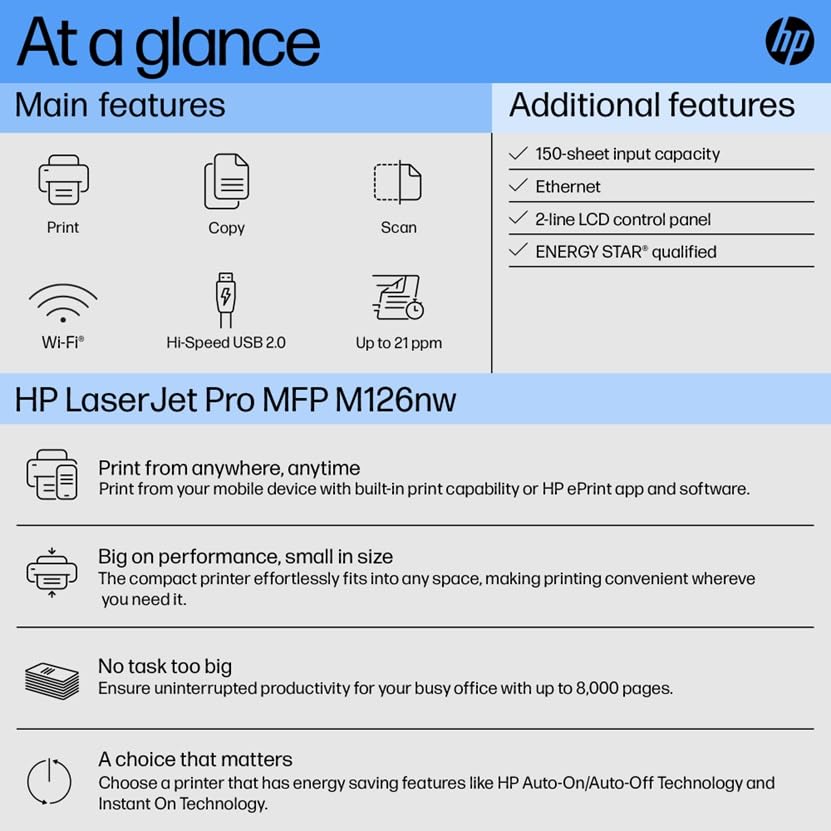 HP LaserJet Pro M126nw All-in-One 