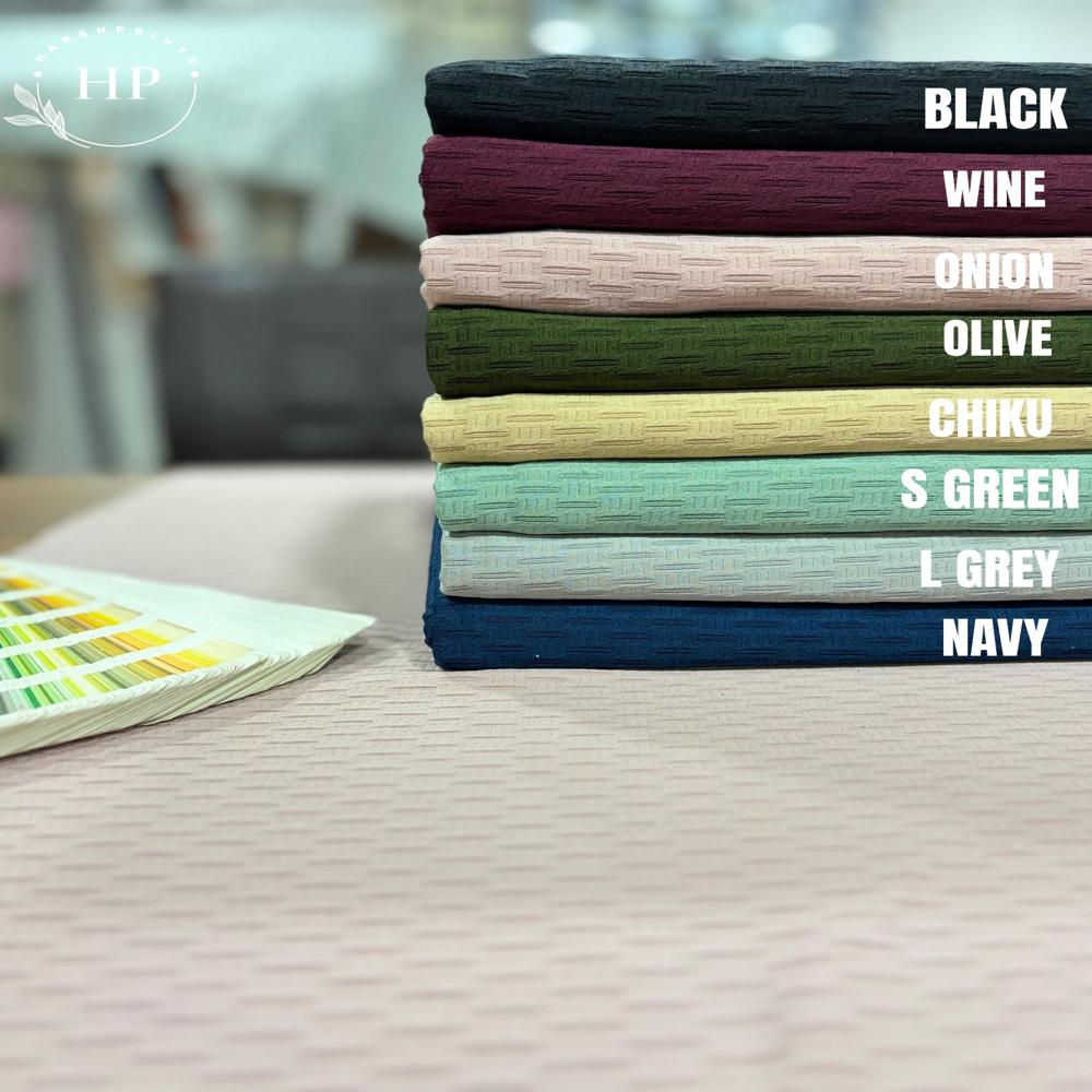 CAMRY 200 GSM Structured Knit Polyester Lycra Fabric for T-Shirts & Co-Ord Sets