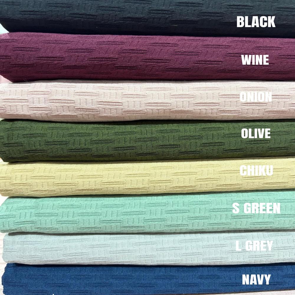 CAMRY 200 GSM Structured Knit Polyester Lycra Fabric for T-Shirts & Co-Ord Sets