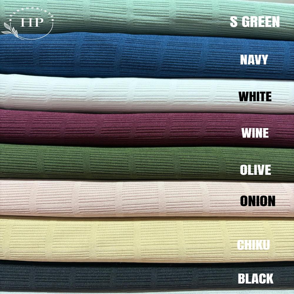 DHURANDHAR 200 GSM Structured Knit Polyester Lycra Fabric for T-Shirts & Co-Ord Sets
