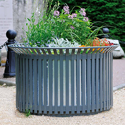 Round Planters - Color: Grey