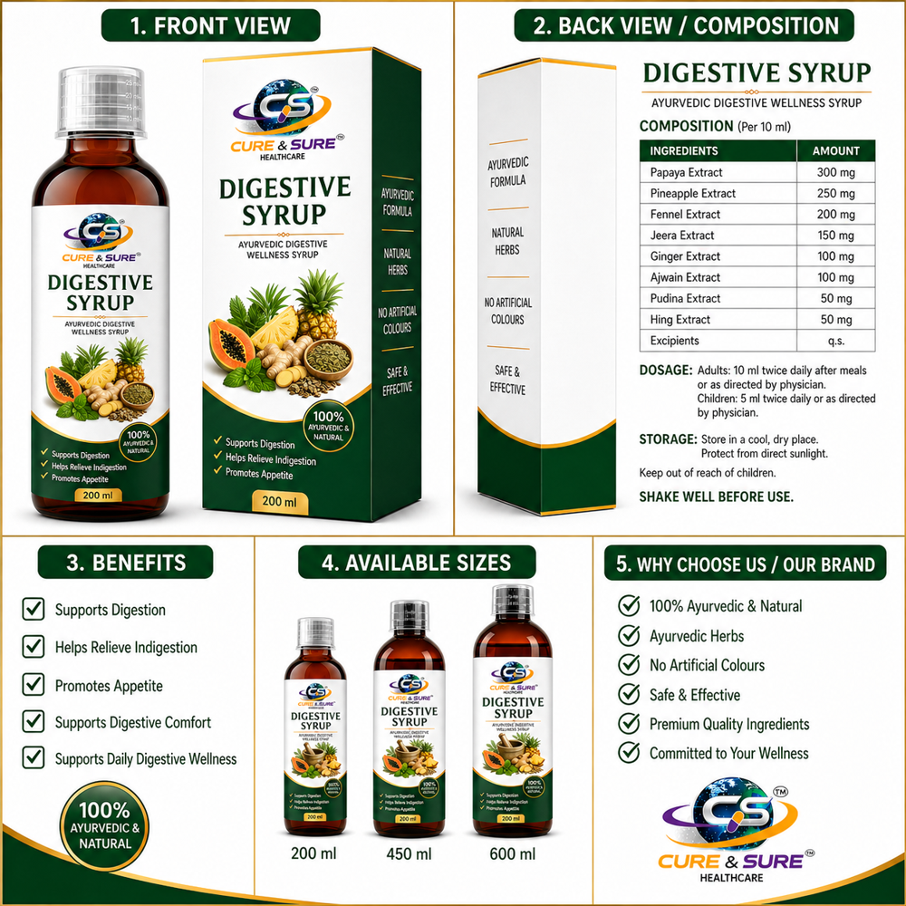 Ayurvedic Digestive Syrup Third Party Manufacturing